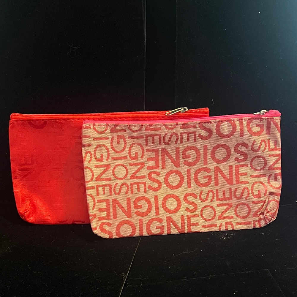 Red and Pink Cosmetic Bag Set